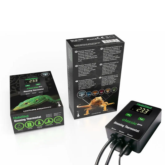 HabiStat Classic Pro Dimming Thermostat, Black, 450 Watt The Reptile Realm