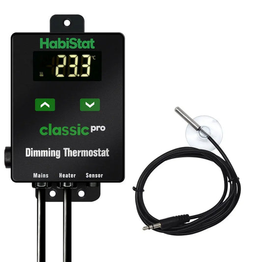 HabiStat Classic Pro Dimming Thermostat, Black, 450 Watt | The Reptile Realm