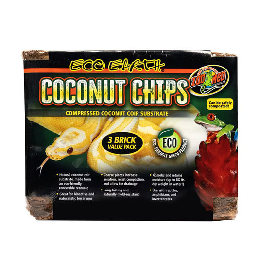 Zoo Med Eco Earth Coconut Chip ( 3 x 500G Bricks)